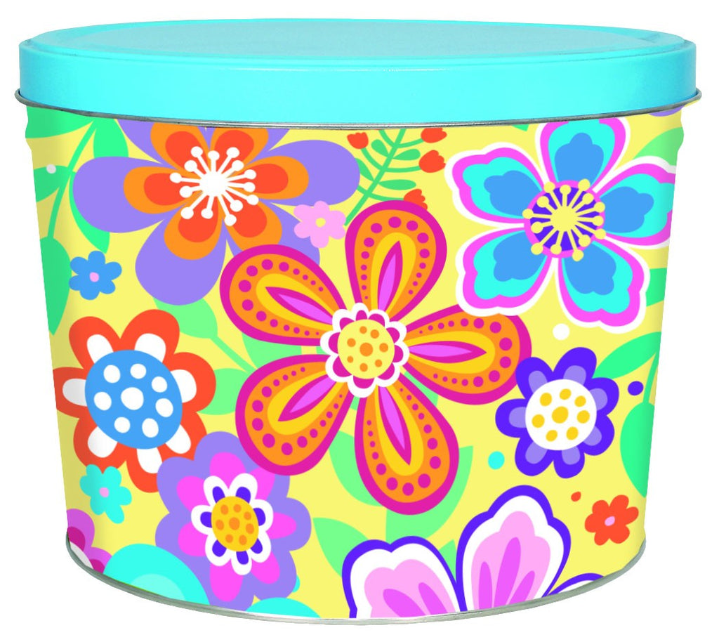 Vivid Flowers Tin - 2 Gallon