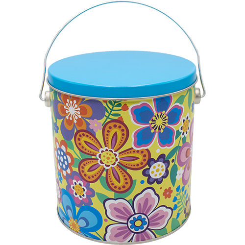 Bright Flowers Tin - 1 Gallon