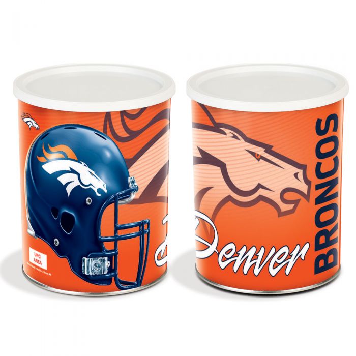 Denver Broncos Sports Tin 1 Gallon