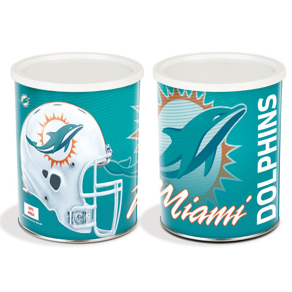 Miami Dolphins Sports Tin 1 Gallon
