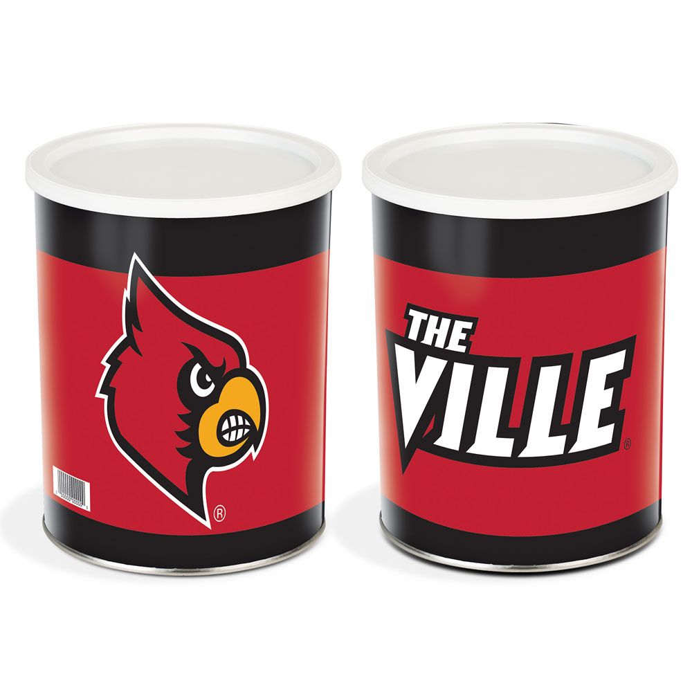 Louisville Cardinals Sports Tin 1 Gallon